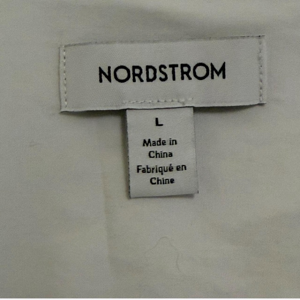 Nordstrom White Poplin Button Up Shirt L - Picture 6 of 6
